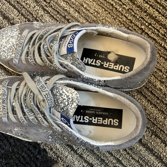 Golden Goose Women's Grey and Silver Trainers size 37 - Picture 6 of 6